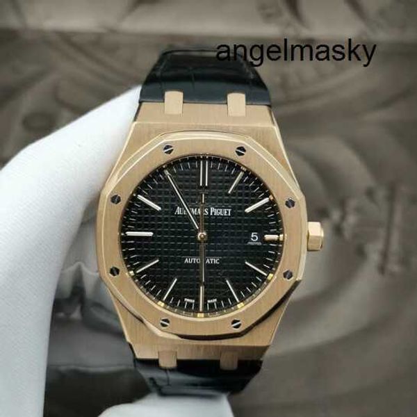 Relógio piloto movimento relógio de pulso AP relógio de pulso masculino relógio mecânico automático da série Royal Oak com exibição de data cronometragem FlybackBackjump 41 mm 15400OROOD002