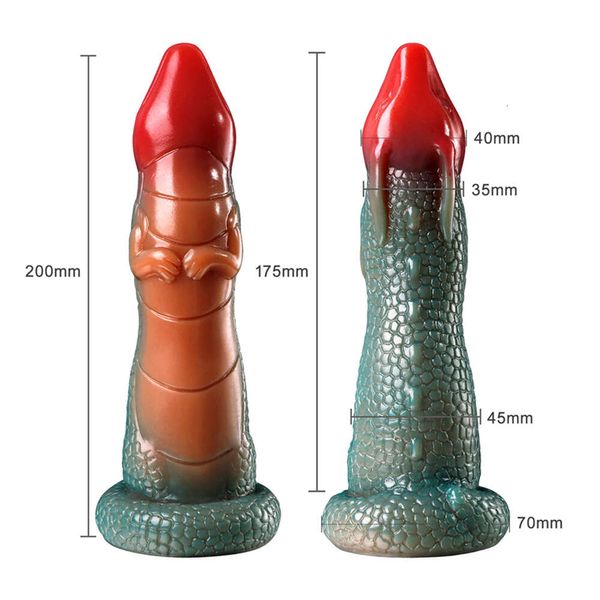 Vibrador de silicone de dragão fofo com ventosa pau grande plugue anal macio erótico grande falo brinquedos sexuais para mulheres masturbação