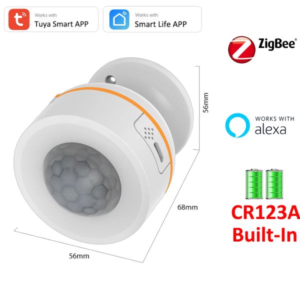 Detektor Tuya Alexa Smart Zigbee 3,0 Batterie USB Pir Motion Sensor Detektor 10M Abstand 120 ° Detektoren Hoek Smart Leven app Beweging Sen