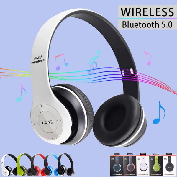 Kopfhörer/Headset, kabellose Kopfhörer, Bluetooth 5.0, faltbares Headset, Musik-Stereo-Kopfhörer, unterstützt TF-Karte, FM-Radio, für Telefon, PC, Tablet, Geschenk