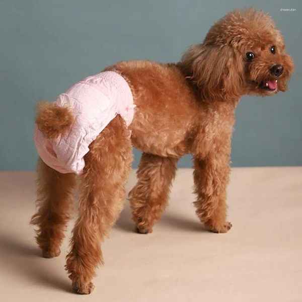 Abbigliamento per cani Pannolini usa e getta morbidi per cuccioli Extra assorbenti elastici Super per cuccioli di sesso femminile