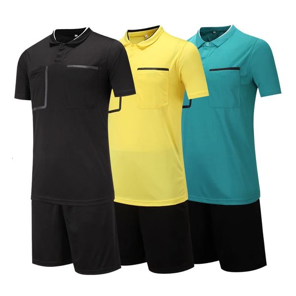 Divise da giudice di calcio stile Set Kit di abbigliamento da arbitro di calcio professionale Maglie da arbitro di calcio Completo colore classico S-3XL 240223