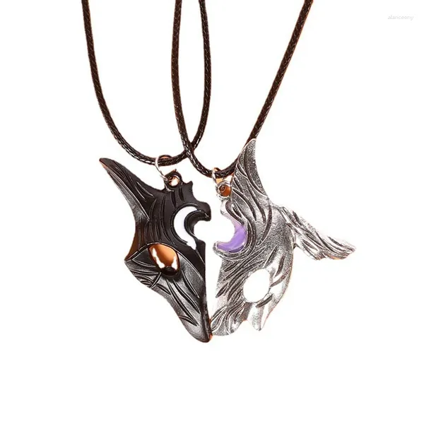 Anhänger Halsketten League of Legendes Kindred Eternal Hunters Halskette für Männer Frauen LOL Maske Modell Choker Fans Party Schmuck Geschenk