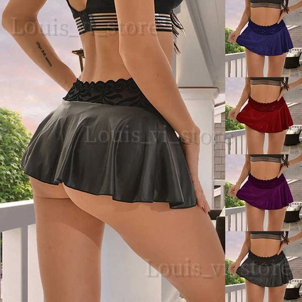 Röcke Plus SizeUltra Mini Sexy Frauenrock über dem Knie Schwarz Hot Short Casual Dance Lady Party Club Outfit Sommer Herbst T240227