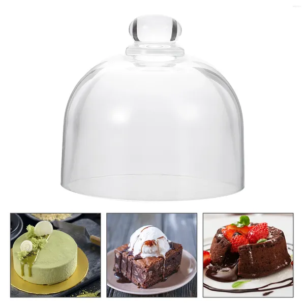 Geschirr-Sets, Glas-Kuchenbehälter mit Deckel, Kuppelabdeckung, Schokolade, Cupcake, Süßigkeiten, Display, Blumenabdeckungen für Geburtstag, Hochzeit