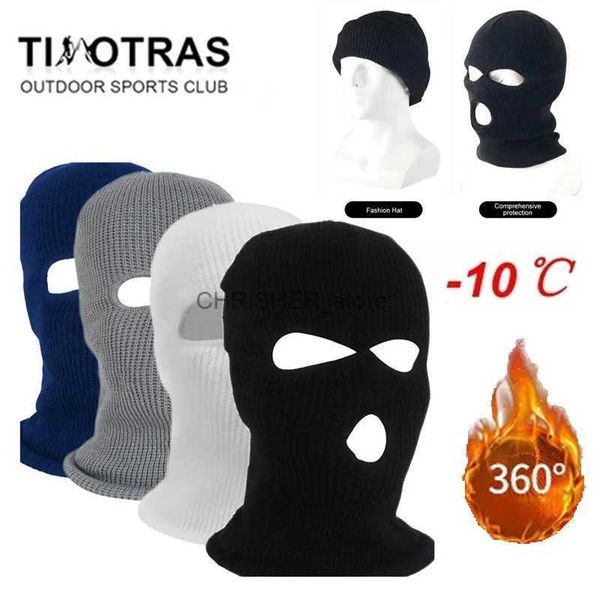 Taktische Kapuze Taktische Maske Winter Outdoor Sturmhauben Warm Strick Motorrad Angeln Reiten Skifahren Gesichtsmaske warm winddicht Vollgesichtsabdeckung HatL2402