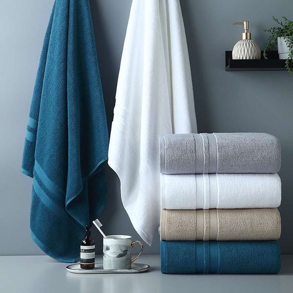 Hotel puro algodão banho 500gsm toalhas 140g conjunto engrossado multi cor absorvente de água empresa macia do bordado