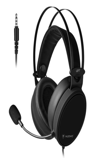 Nubwo n7 3.5mm gaming headset graves profundos fones de ouvido com microfone para novo para xbox um pc telefone inteligente t1910218804108