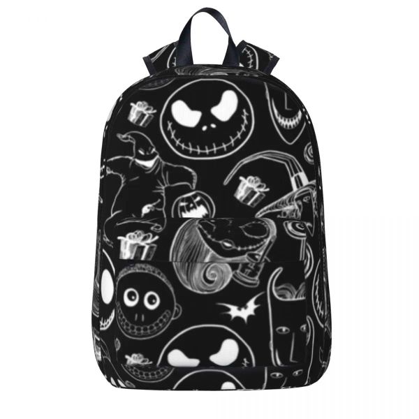 Zaino Nightmare Before Christmas Zaini Borsa da scuola per bambini di grande capacità Borsa a tracolla Zaino per laptop Zaino da viaggio alla moda