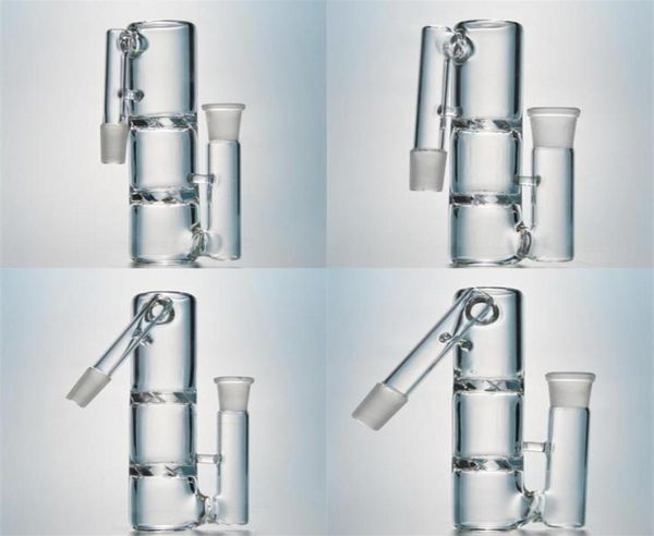 Disco coletor de cinzas de turbina dupla Perc Glass Ashcatchers Clear Ashcatcher 45 90 Graus 14mm 18mm Ash Catchers Acessórios para fumar AS6920682