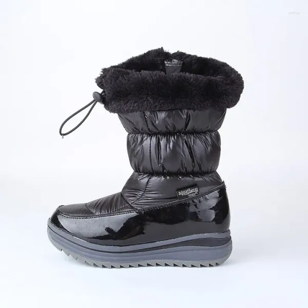 Stivali taglia grande 40 42 Moda donna calda pelliccia sintetica a prova di neve all'interno Esportazione di alta qualità dal Canada