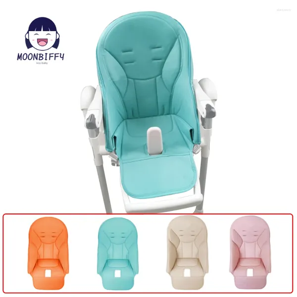 Peças de carrinho de criança almofada de couro para cadeira de jantar de bebê capa de assento de esponja composta PU acessórios