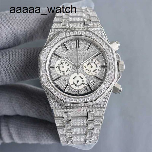 Diamonds Ap handgefertigte Herrenuhr, importiertes Quarz-Timing-Uhrwerk, 40 mm, mit diamantbesetztem Stahl 904l, Saphir-Damen-Armbanduhr, Montre De Luxe
