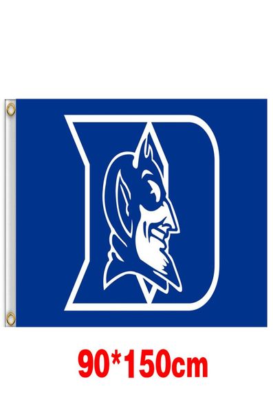 Duke Blue Devils University Grande Bandeira Universitária 150CM90CM 3X5FT Poliéster Personalizado Qualquer Banner Bandeira Esportiva voando para casa jardim outdo4681192