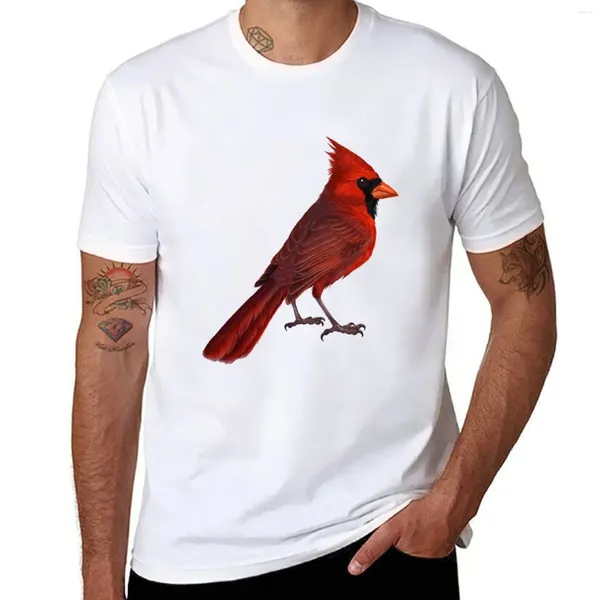 Tampo masculino Tops Cardinal Cardinal Presente para a camiseta do acampamento florestal T-shirt em branco T camisetas de animais camisa de estampa de animal meninos magros Men.