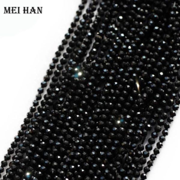 Свободные драгоценные камни Meihan (10 нитей в комплекте), натуральная шпинель 2 мм, граненые круглые бусины, очаровательный драгоценный камень для изготовления ювелирных изделий, дизайн