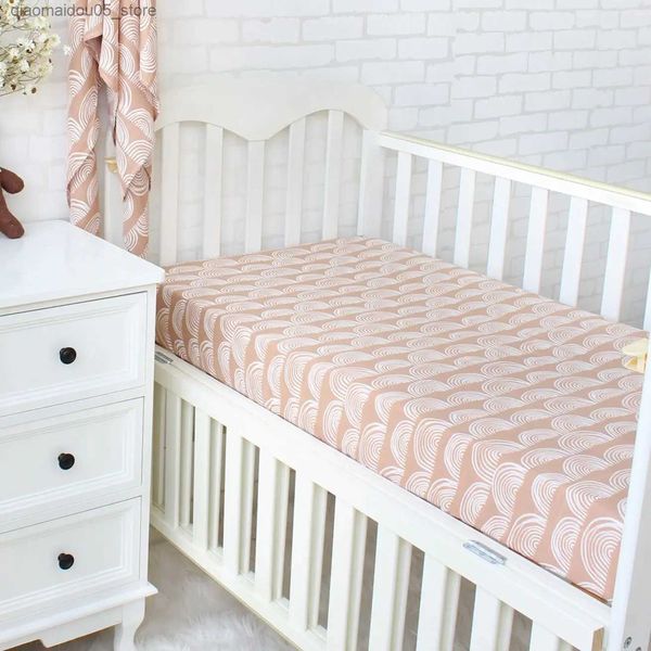 Bettwäsche-Sets, 130 x 70 x 25 cm, für Neugeborene geeignet, Bettlaken für Kinderbett, solider Bettlaken, Matratzenbezug für Kinderbett, Q240228