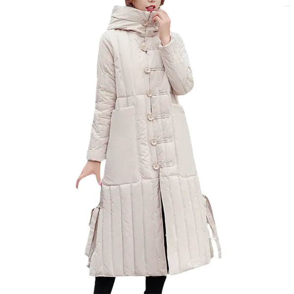 Damen-Trenchmäntel, Winter-Overknee-Jacke, Reißverschluss, Daunenmantel, verdickte Damen-Umstandsjacken für Damen