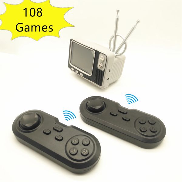 Konsolen Retro Mini-TV-Konsole Handheld-Spielekonsole Videospiele für NES-Spiele mit 2 Wireless-Controllern 108 verschiedene Spiele AV-Ausgang