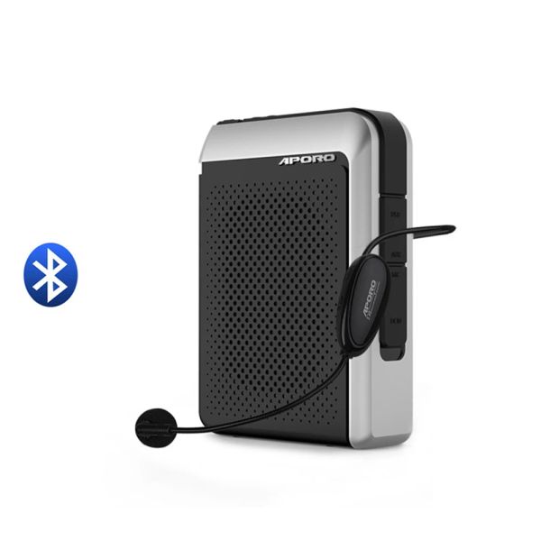 Alto-falantes 30W Bluetooth 5.0 Amplificador de voz com fio / 2.4G sem fio portátil ensino escola faculdade guia turístico megafone microfone alto-falante