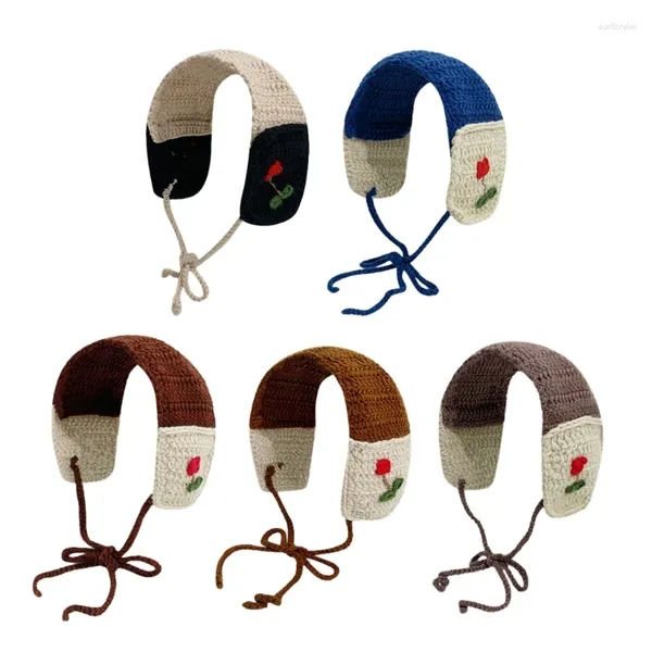 Grampos de cabelo versátil crochê hairband senhora turbante feminino cabeça envoltório acessórios largos elásticos hairbands earflap