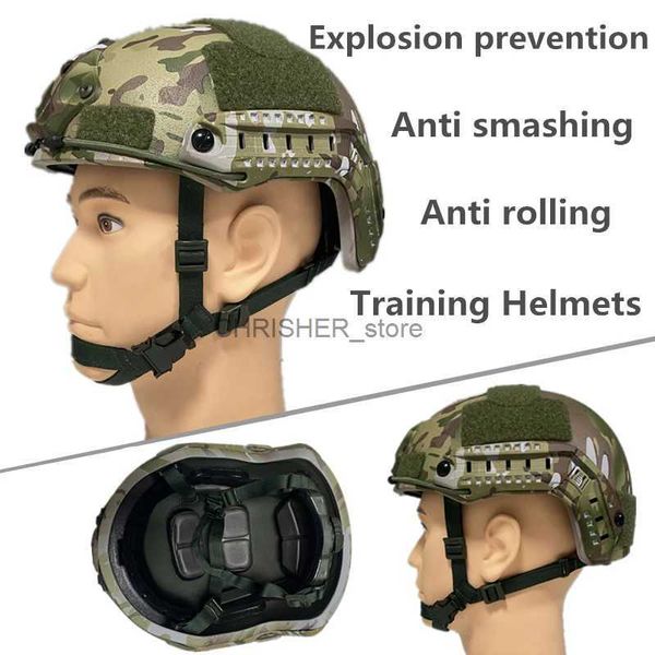 Тактические шлемы Камуфляжный тактический быстрый шлем из стекловолокна взрывозащищенный противоударный противоударный тренировочный шлем спецназа CsL2402