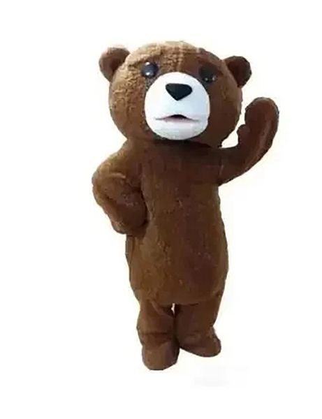 2024 Halloween Cartoon Brown Bear Mascot Costume Fantasia Vestido de Festa Personagem de Desenho Animado Carnaval Xmas Páscoa Publicidade Festa de Aniversário Traje