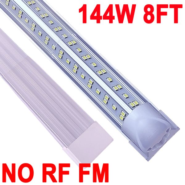 Tubo de luz LED integrado de 8 pés 144 W T8 em formato de V 96 