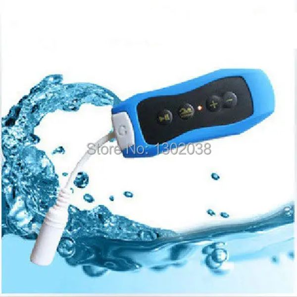 Lettore incorporato 4GB Nuoto Immersioni Sport subacqueo impermeabile Lettore musicale MP3 con radio FM Cuffie Cavo di ricarica USB Fascia da braccio