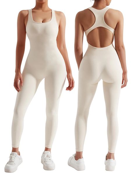 Mulheres treino macacões playsuits suspensórios gola quadrada esportes fitness yoga wear sem mangas u pescoço magro equipado leggings 240226