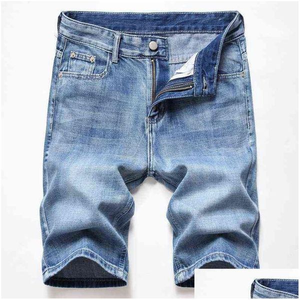 Shorts masculinos 2021 nova moda mens rasgados jeans curtos roupas de marca bermuda homme algodão casual shorts homens denim masculino plus size 42 d dh3lx