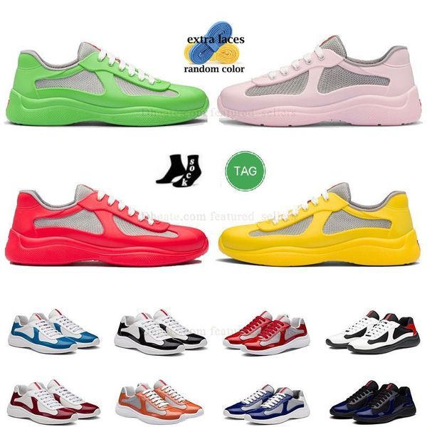Üst moda tasarımcı koşu ayakkabıları amerika kupası yüksek en düşük yumuşak ayakkabı yeşil sarı kırmızı siyah mavi pembe koşucu eğitmenler adam büyük boyutta spor ayakkabılar
