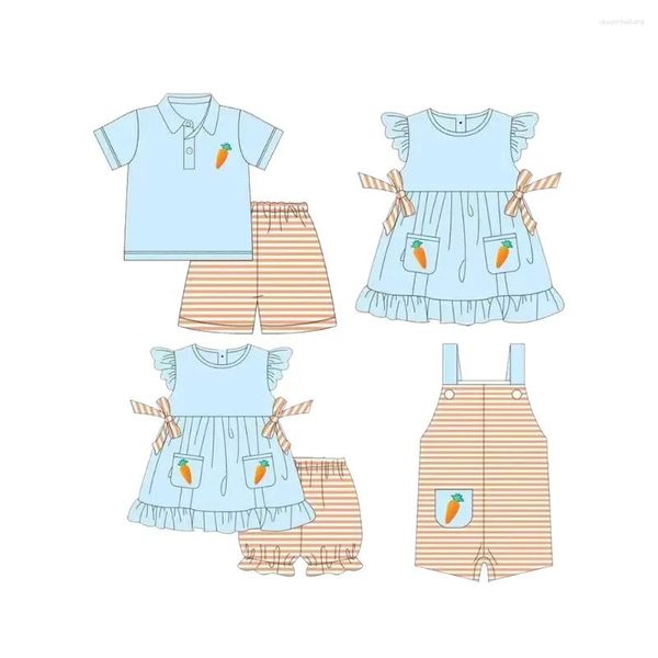 Set di abbigliamento Bambine Ragazzi a righe Boutique per bambini Abiti pasquali Abiti Pagliaccetti per neonati Consegna a domicilio Bambini Maternità Dhhvx