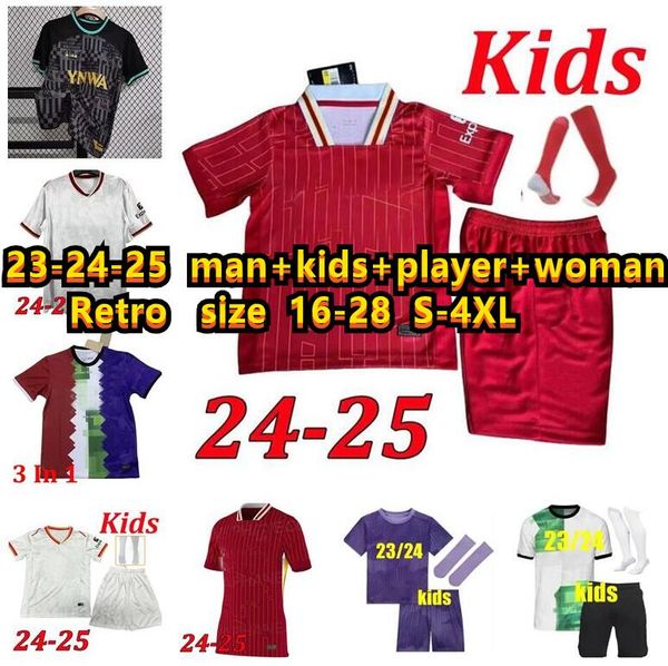 4XL Neu M.SALAH 2024 2025 LVP Fußballtrikots DIOGO J. SZOBOSZLAI GAKPO 24 25 THIAGO GRAVENBERCH Luis DIaz Live.POOL ALLISTER Fußballtrikot Hemden Herren Kinder Uniform DARWIN