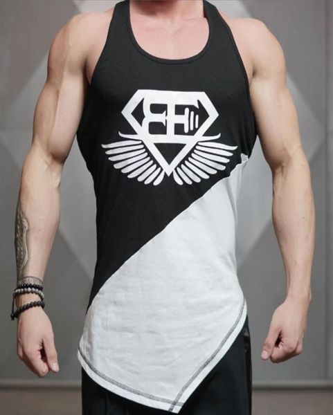 Fitnessstudios Markenkleidung Fitnessstudios Ingenieure Männer039s Unterhemden Weste lässig Fitnessstudios Körperfitness Männer Bodybuilding lose Baumwoll-Tanktops4250356