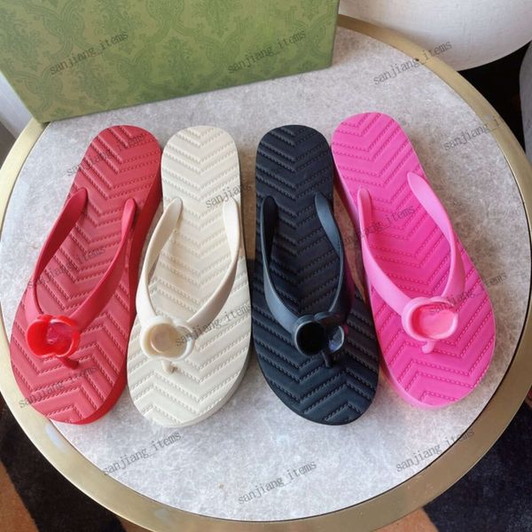 2024 Modedesigner Sandalen Juwel Edelstein Flip Flops für Frauen Sommer Strand Pool Hausschuhe Mokassin Logo Schuhe Kristalle Schnalle Schaumstoff Dicke Unterseite Plattform Slides Mule