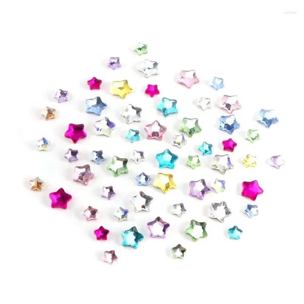 Tırnak Sanat Dekorasyonları 50 PCS Net Kristal Elmaslar Glitter Tasarımlar Rhinestones Taşları Gems Manikür Aksesuarları