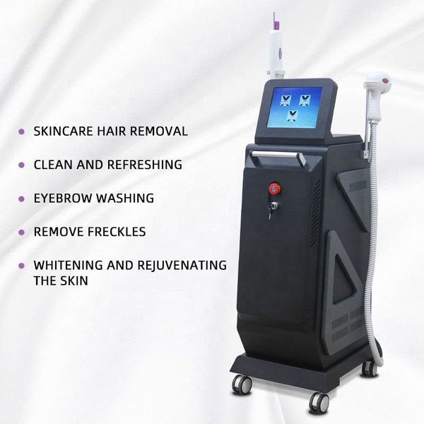 Profissão 2 em 1 Pico Diodo Laser 755nm Picosecond Laser Tattoo Removal Diode Laser 808 Ice Painless Hair Removal Beauty Device