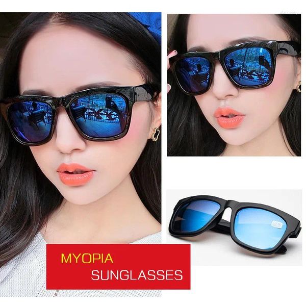 Sonnenbrille 2024 Hohe Qualität Polorisierte Frauen Männer UV400 Luxus Shades Protecton Myopie Sonnenbrille -1,0 bis -4,0