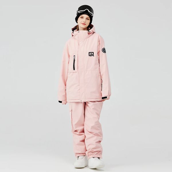 Set ARCTIC QUEEN Abbigliamento da sci Donna Uomo Abbigliamento da sci Calore addensato e attrezzatura da sci impermeabile Tuta da sci Donna Giacca e pantaloni da sci Set