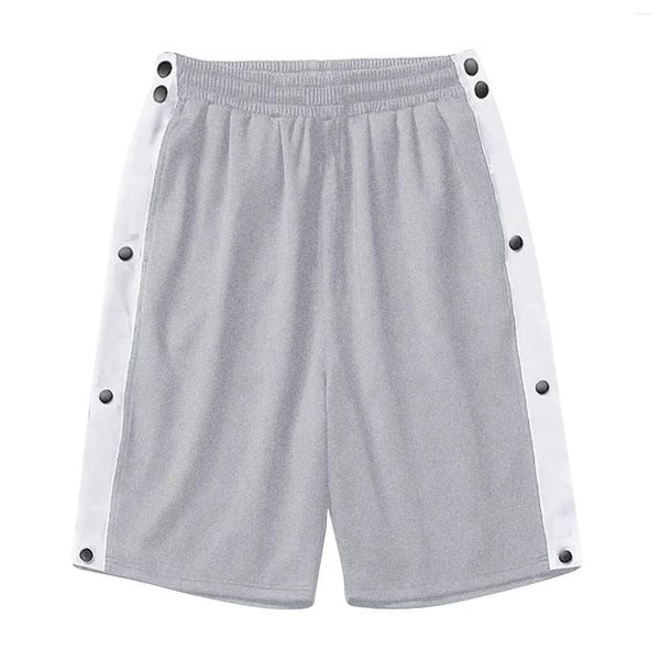 Shorts masculinos básicos casuais musculares com bolsos profundos ajuste solto para corrida, treino, basquete