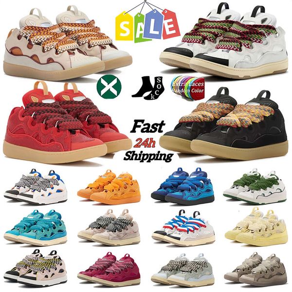 scarpe designer lanvinss nero bianco chiaro rosa chiaro blu nero bianco rosso blu arancione grigio in gomma in gomma fitta maschile e donne scarpe da corsa sportive all'aperto