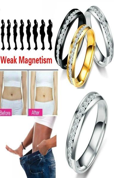 1pc Gesundheits Ring Schlank Patches Mode Einreihige CZ Kristall Hand String Abnehmen Stimulierung Akupunkturpunkte Gallenstein Magnetische Ther4960928