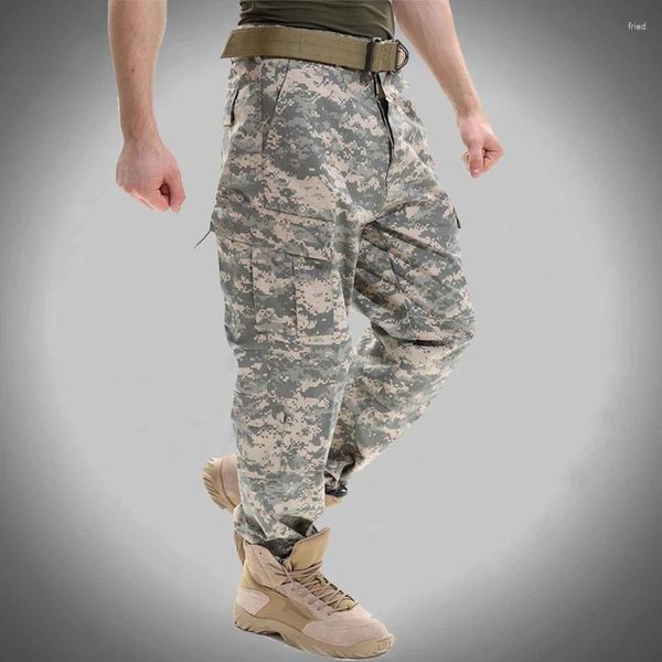 Pantaloni da uomo Pantaloni lunghi da combattimento speciali tattici militari Pantaloni da allenamento casual resistenti all'usura multitasche impermeabili