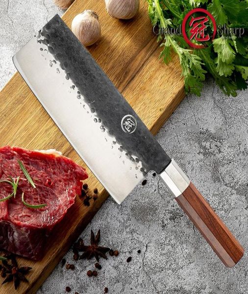 Китайский нож Grandsharp ручной работы, 75 дюймов, высокоуглеродистая сталь 4cr13, инструменты для нарезки, профессиональный кухонный нож шеф-повара, подарок9205772