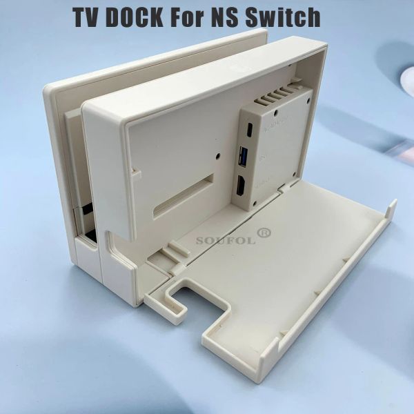 Supporti Avorio Bianco per Nintend Switch Dock di ricarica HDMISupporto per stazione di ricarica compatibile per NS Switch Lite Alimentatore CA