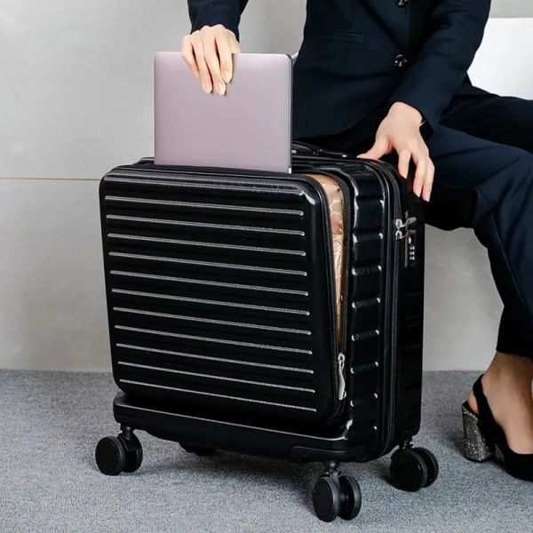 Рюкзак женский на колесиках, дорожный чемодан с сумкой для ноутбука, мужская тележка со вращающимся колесом, коробка для ПК, женская сумка Lage 18 дюймов, ручная кладь