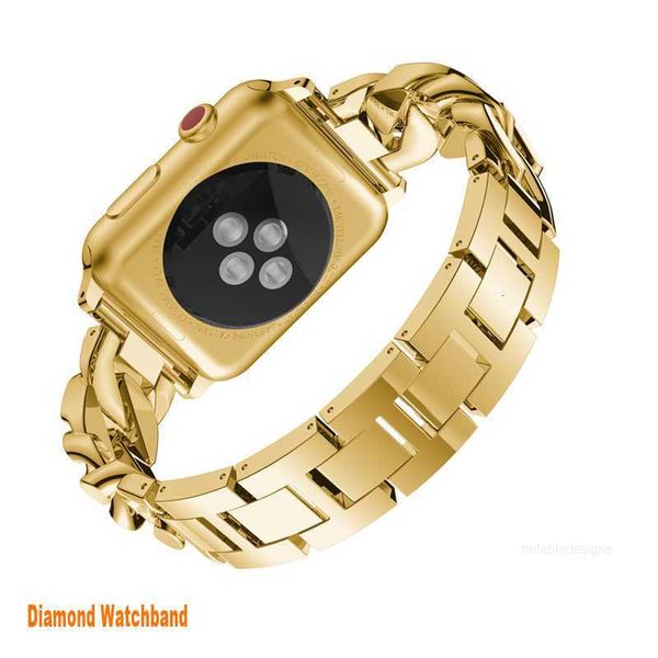 Designer de luxo de aço inoxidável com acabamento oco pulseira de relógio Apple Watch 8 7 6 5 4 3 2 1 Smartwatch pulseira de metal para iWatch Strap Series 45mm 44mm 42mm 41mm 40mm 38