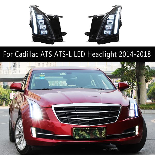 Auto Zubehör Front Lampe Streamer Blinker Anzeige Für Cadillac ATS ATS-L LED Scheinwerfer Montage 14-18 Auto Teile scheinwerfer