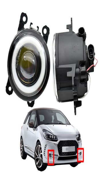 Per Citroen DS3 2009-2018 con fendinebbia LED DRL Styling Lens Angel Eye Accessori auto fari di alta qualità7324059